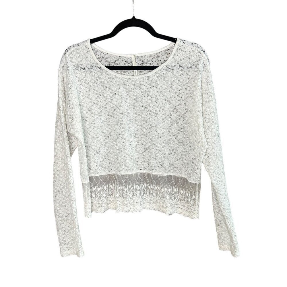 You Are Not Alone White Lace Top Long Sleeves Whimsigoth